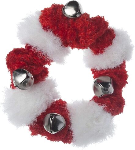 Red and White Fuzzy Bell Collar for Dogs, Medium 6 To 12 Inches in Saudi Arabia