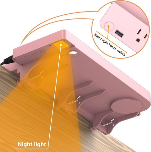 الجرف بجانب السرير لسرير سرير بطابقين مع ميناء شحن USB ومنافذ AC ، و Caddy بجانب السرير ، وطاولة السرير القابلة للتنقل ، ومقطع كوليدج أساسي على صينية بجانب السرير ، وملحقات سرير بطابقين ، بالإضافة إلى الحجم ، الأسود in Saudi Arabia