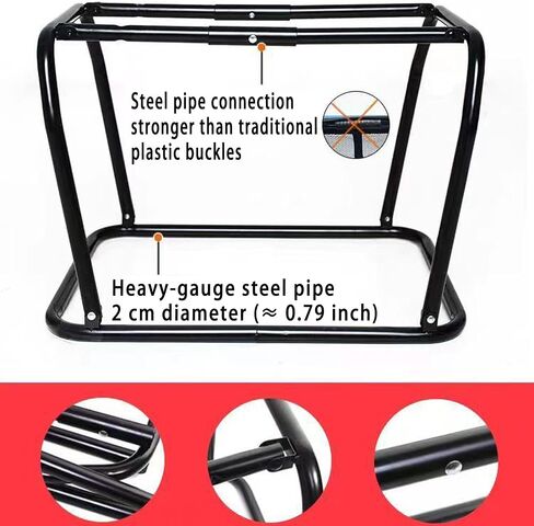Foldable Soft Dog Crate 24" – Portable Travel Kennel for Pets up to 44 lb, 4-Door Mesh Ventilation, Oxford & Steel Frame, Machine-Washable Pad, Collapsible Indoor Outdoor Pet Home, Black in Saudi Arabia