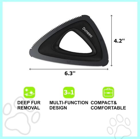 Pet Hair Removal Tool, Carpet Dog Hair Remover for Car Interior- Rapid Removal, Durable & Ergonomic, for Car Mats, Couch, Furniture, Carpets (Blue) in Saudi Arabia