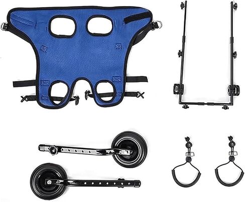Dog Wheelchair Adjustable Mobility Wheelchairs for Disabled Back Legs, Doggie Assisted Support Wheels, Small Pets Walker Cart, Aluminum Stroller Brace in Saudi Arabia