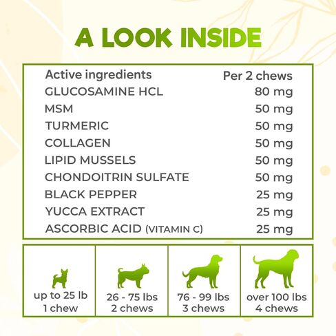 ZENO Glucosamine HCL & Hip and Joint Chews for Dogs - 150 pcs - Advanced Hip and Joint Support for Dogs - with MSM & Green Lipped Mussel - Chicken in Saudi Arabia