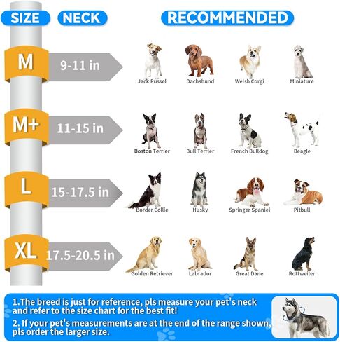 طوق مخروطي للكلاب قابل للنفخ مطور للكلاب بعد الجراحة، طوق إليزابيث ناعم قابل للتعديل للكلاب المتوسطة والكبيرة، مخروط مريح مزدوج الحلقة للكلاب مع درع شفاف مضاد لللعق قابل للفصل (L) in Kuwait
