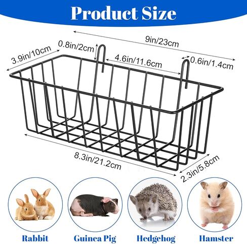 6 Pcs Rabbit Hay Feeder,Bunny Hay Feeder Rack with Metal Frame for Guinea Pig Chinchilla,Large Heavy-Duty Hays Holder Feeders for Rabbits Guinea Pigs, Small Animal Cage Accessories in Saudi Arabia