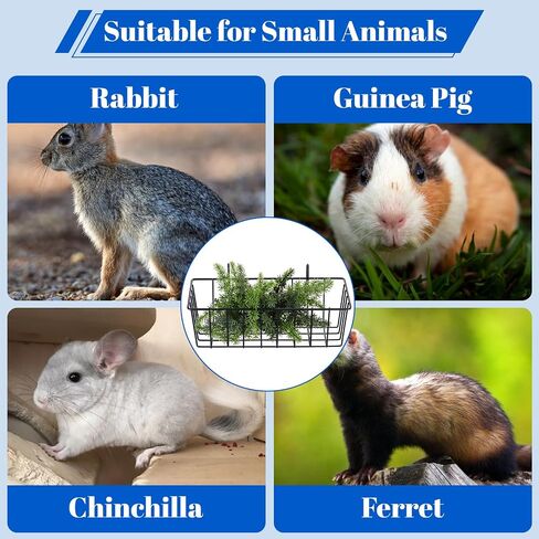 6 Pcs Rabbit Hay Feeder,Bunny Hay Feeder Rack with Metal Frame for Guinea Pig Chinchilla,Large Heavy-Duty Hays Holder Feeders for Rabbits Guinea Pigs, Small Animal Cage Accessories in Saudi Arabia