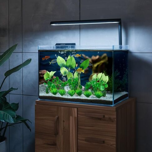 BEGONDIS Artificial Aquarium Plants, 15-Piece Plastic Decorative Set, Lifelike Underwater Garden (Green) in Kuwait