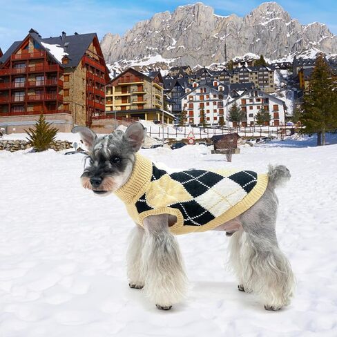 KOOLTAIL Dog Christmas Sweater, Knit Turtleneck Cold Weather Dog Sweaters for Small Medium Large Dogs, Red and Green Plaid Pullover Knitwear Pet Winter Warm Clothes, Puppy Sweater for Girls Boys M in Saudi Arabia