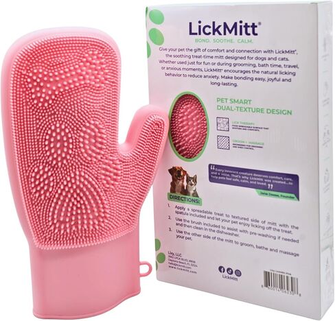 LickMitt® Dual-Sided Pet Mitt – For Spreadable Treats That Soothe & Comfort – Designed for Grooming & Shed Control – Encourages Licking & Bonding – BPA-Free, Easy-Clean Enrichment Tool for Dogs & Cats in Saudi Arabia