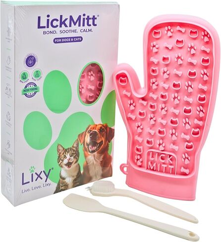 LickMitt® Dual-Sided Pet Mitt – For Spreadable Treats That Soothe & Comfort – Designed for Grooming & Shed Control – Encourages Licking & Bonding – BPA-Free, Easy-Clean Enrichment Tool for Dogs & Cats in Saudi Arabia