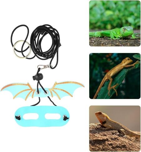 GANAZONO 5Pcs Adjustable Lizard Harness and Leash with Wings for Bearded Dragon Gecko Small Reptiles Comfortable Pet Accessory for Outdoor Walking in Saudi Arabia