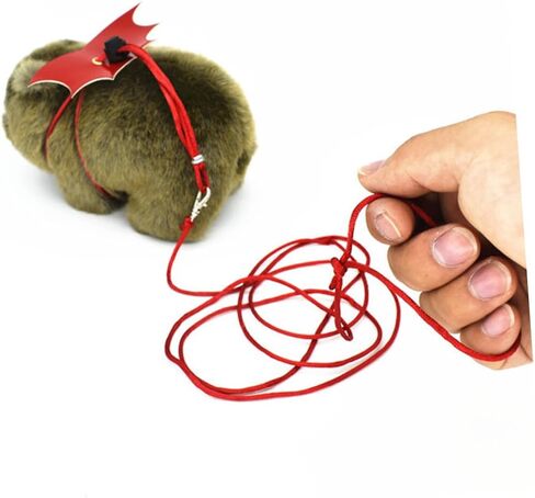 2PCS Small Animal Harness Leash with Bat Wing for Hamsters Rats Guinea Pigs Adjustable Rope Vest for Secure Neck and Stomach Protection Red Blue in Saudi Arabia