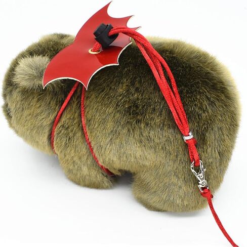 2PCS Small Animal Harness Leash with Bat Wing for Hamsters Rats Guinea Pigs Adjustable Rope Vest for Secure Neck and Stomach Protection Red Blue in Saudi Arabia
