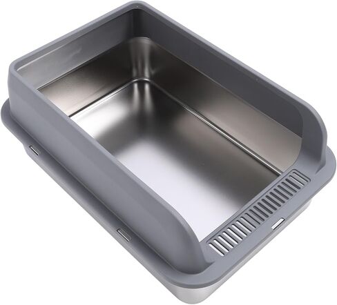 ciciglow Stainless Steel Box, Cat Tray with Open Top, for Tall Side Metal Cats (46x3 0cm/18,1x11,8 (Extra Large 32.7 X 24.4 X 31.5in) in Saudi Arabia