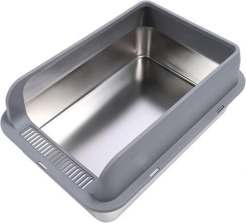 ciciglow Stainless Steel Box, Cat Tray with Open Top, for Tall Side Metal Cats (46x3 0cm/18,1x11,8 (Extra Large 32.7 X 24.4 X 31.5in) in Saudi Arabia