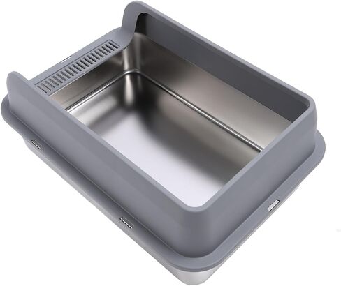 ciciglow Stainless Steel Box, Cat Tray with Open Top, for Tall Side Metal Cats (46x3 0cm/18,1x11,8 (Extra Large 32.7 X 24.4 X 31.5in) in Saudi Arabia