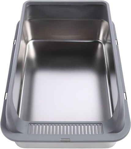 ciciglow Stainless Steel Box, Cat Tray with Open Top, for Tall Side Metal Cats (46x3 0cm/18,1x11,8 (Extra Large 32.7 X 24.4 X 31.5in) in Saudi Arabia