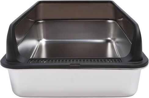 ciciglow Stainless Steel Box, Cat Tray with Open Top, for Tall Side Metal Cats (46x3 0cm/18,1x11,8 (Extra Large 32.7 X 24.4 X 31.5in) in Saudi Arabia