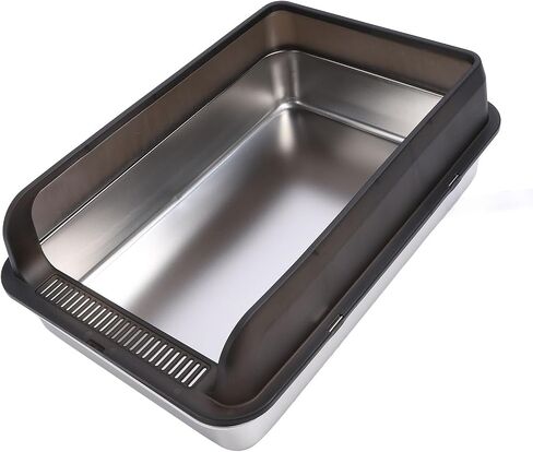 ciciglow Stainless Steel Box, Cat Tray with Open Top, for Tall Side Metal Cats (46x3 0cm/18,1x11,8 (Extra Large 32.7 X 24.4 X 31.5in) in Saudi Arabia