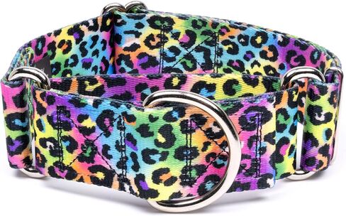 Country Brook Petz - طوق HossFit Jr Wide Martingale للكلاب - مجموعة مطبوعات حيوانات تتميز بتصميمات برية (نمر كهربائي، كبير جدًا) in Kuwait