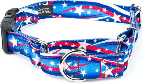 Country Brook Petz - نجمة مارتينجال اللامعة مع إبزيم فاخر - مجموعة أمريكانا تتميز بتصميمات وطنية (5/8 بوصة، صغير) in Saudi Arabia