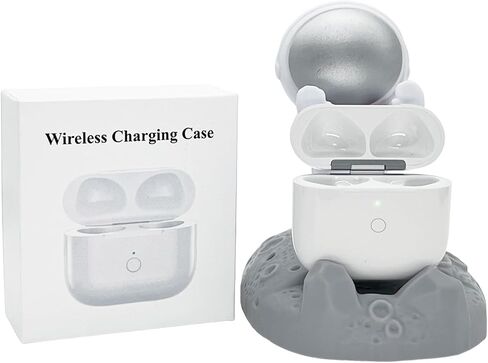 حالة الشحن اللاسلكية ، متوافقة مع Air Pods 4th Gen مع منفذ شحن USB-C ، بديل بحالة الشاحن Air Pods 4 ، مع زر مزامنة الاقتران Bluetooth ، بدون سماعات أذن in Kuwait