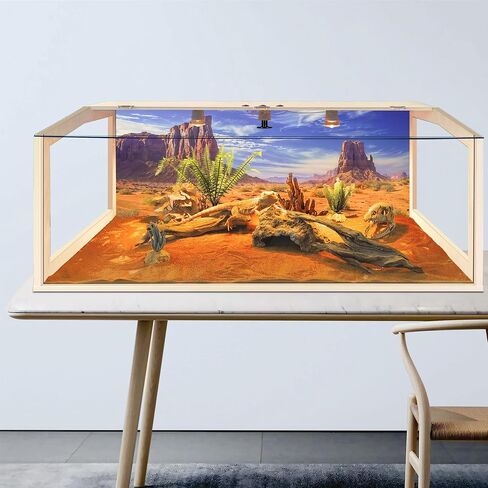 PROLEE Bearded Dragon Tank,Lizard Tank with Clear Tempered Glass Roof,Anti-Scratch Reptile Enclosure, Snake Tank and Reptile Tank,Built-in Light Fixtures with Switch (80 Gallons) in Saudi Arabia