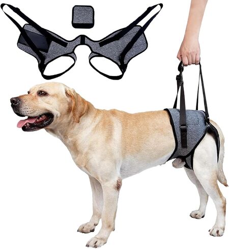 Dog Sling for Large Dogs Hind Leg Support Dog Lift Harness Adjustable Durable Help em up Harness for Weak Back Legs, Elderly, Injured, Senior, Arthritic, ACL Recovery Pet in Kuwait