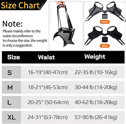 Dog Sling for Large Dogs Hind Leg Support Dog Lift Harness Adjustable Durable Help em up Harness for Weak Back Legs, Elderly, Injured, Senior, Arthritic, ACL Recovery Pet in Kuwait
