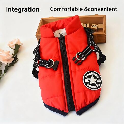 Dog Vest Cotton Coat cat Small Dog Medium Clothes Walks Light Weight Detachable Easy Fall Winter Cold Protection Jacket Warm pet Clothes（Purple-Medium in Saudi Arabia