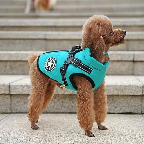 Dog Vest Cotton Coat cat Small Dog Medium Clothes Walks Light Weight Detachable Easy Fall Winter Cold Protection Jacket Warm pet Clothes（Purple-Medium in Saudi Arabia