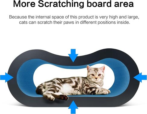 TTCAT Cat Scratch Pads,2 in 1 Corrugated Cardboard Cat Scratcher Lounge for Indoor Cats,Durable Cat Scratching Board Reversible for Furniture Protection. in Saudi Arabia