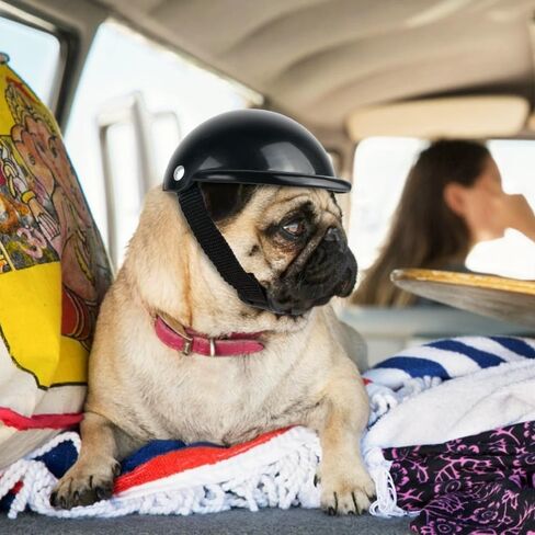 Pet Travel Cool Protective Helmet - Stylish Motorcycle Helmet for Cats and Dogs, Universal Fit for a Trendy Look 120 in Saudi Arabia