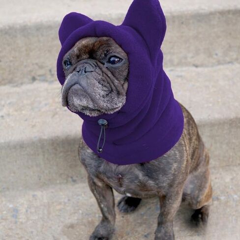 Dog Warm Hat Winter Pet Hat Costume Cold Weather Warm Caps Dog Ears Cover for Medium to Large Dog Cat （Purple L） in Saudi Arabia