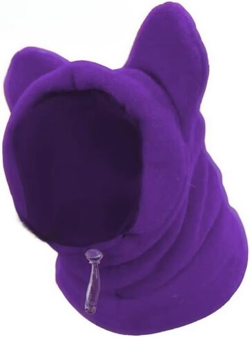 Dog Warm Hat Winter Pet Hat Costume Cold Weather Warm Caps Dog Ears Cover for Medium to Large Dog Cat （Purple L） in Saudi Arabia