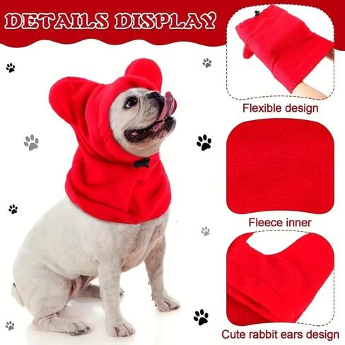 Dog Warm Hat Winter Pet Hat Costume Cold Weather Warm Caps Dog Ears Cover for Medium to Large Dog Cat （Purple L） in Saudi Arabia