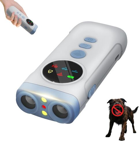 Dog Bark Deterrent Devices, 2X Ultrasonic Anti Barking Device for Dogs, Color Display & 50ft Range, Pet Gentle Anti Barking Device, Portable Safe & Effective Alternative to Bark Collars (Blue) in Saudi Arabia