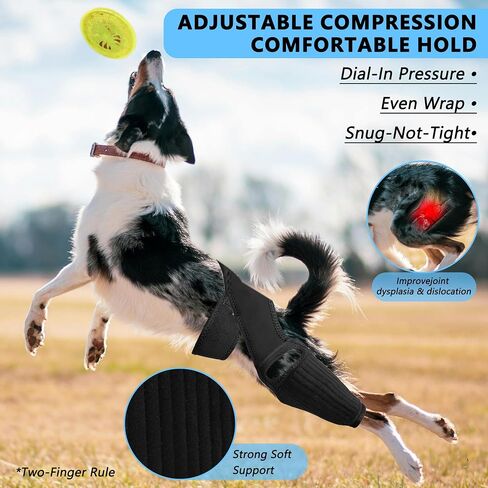 Dog Knee Brace for Torn ACL — Elastic Support, Adjustable Compression Stabilizer, Breathable Neoprene, 4-Leg Universal Fit (Front/Rear, Left/Right) for Post-Surgery Recovery (M) in Saudi Arabia