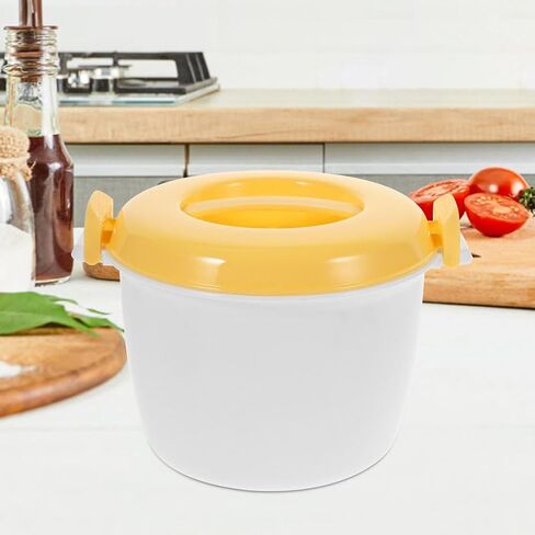 مجموعة واحدة من وعاء طهي الأرز بالميكروويف من بريتيزوم، حاوية طعام متعددة الوظائف للتبخير للمكتب المنزلي والسكن، تصميم خفيف الوزن ومريح مع ملعقة in Kuwait