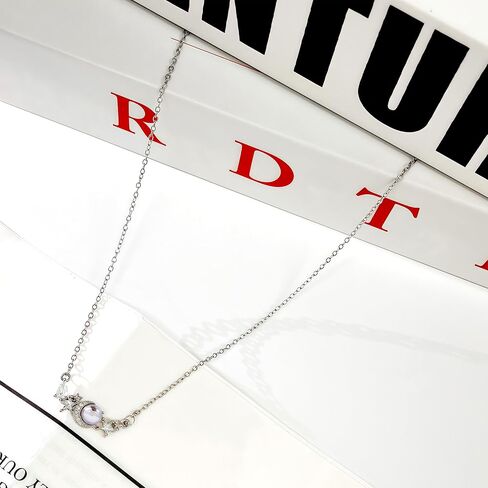 Buyongwant Irregular Necklace Star Pendant Zircon Moonlight Stone Fashion Collar Chain Design Spicy Girl Women in Saudi Arabia