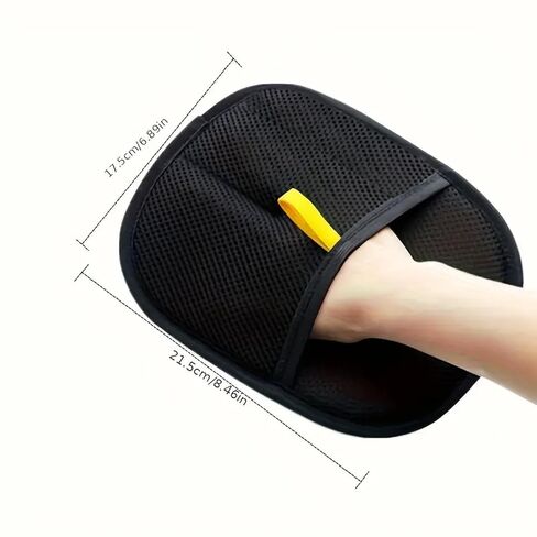Pet Hair Remover Grooming Glove | Gentle De-Shedding & Massage Glove for Dogs & Cats | Efficient Pet Hair Remover for Furniture, Clothes & Car in Kuwait