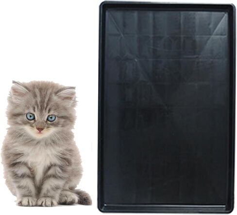 Pet Food Mat Waterproof Rubber for Replacement Tray Dog Crate Cages Crates Avoid Water or Spilling Out Dishwasher Safe Black 19.5" LX13.2 WX1.0 H in Saudi Arabia
