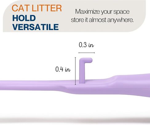 Small cat Litter Scooper with Holder: Perfect for Small Spaces. cat Litter Scooper with Holder: Easy to Store Anywhere. cat Scooper for Litter Box - Pellet Litter Scoop (Dark Grey) in Kuwait
