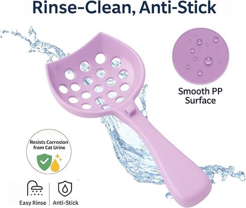 Small cat Litter Scooper with Holder: Perfect for Small Spaces. cat Litter Scooper with Holder: Easy to Store Anywhere. cat Scooper for Litter Box - Pellet Litter Scoop (Dark Grey) in Kuwait