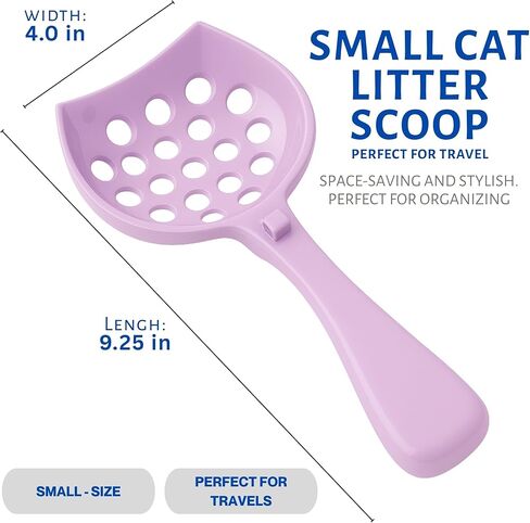 Small cat Litter Scooper with Holder: Perfect for Small Spaces. cat Litter Scooper with Holder: Easy to Store Anywhere. cat Scooper for Litter Box - Pellet Litter Scoop (Dark Grey) in Kuwait