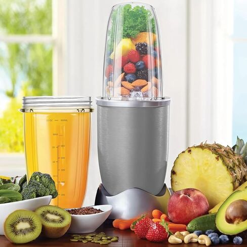 كوب بديل ووندر ستار 32oz لـ NutriBullet 600W و900W | وعاء خلاط متوافق (عبوة من 2) | بولي كربونات خالية من مادة BPA، 4 خطوط للإمساك، تصميم متين ومضاد للتسرب in Kuwait