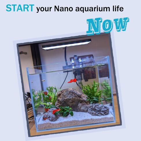 Aquarium Light, 3 Mode Clip on Fish Tank Light with Timer Function, Full Spectrum Aquarium Plant Light, Adjustable Brightness, for 6-10 Inch Fish Tank in Saudi Arabia