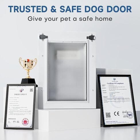 PETOUCH Dog Door for Walls with Attached Magnets, Weatherproof Pet Doors for Petite to Average Sized Dogs, Cats or Other Pets, Upgraded and Thickened, 8" × 11" Opening Flap Size, Easy Installation in Saudi Arabia