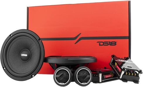 دي اس 18 نظام مكبر صوت للسيارة ثنائي الاتجاه 6.5 انش مع مخروط كيفلار - 240 واط 4 اوم - مجموعة من مكبر الصوت والتقاطع ومكبر الصوت ZXI-62C in Kuwait