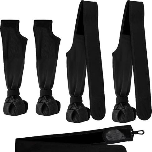 PetPhindU Dog Suspender Boots Tall Dog Boots Anti-Slip Fall Waterproof Dog Shoes Leggings Adjustable Suspender Boots Dogs Winter Snow Rain Hiking Paws Protector Dog Rain Shoes (L,Black) in Saudi Arabia