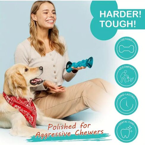 Durable Dog Toy for Aggressive Chewers,Dog toys for aggressive chewers,indestructible dog toy,dog chew toys,Tough Nylon Chew Toy for Large Breeds,Bacon Scented,Supports Dental Care and Reduces Boredom in Saudi Arabia